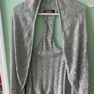 Gray cardigan